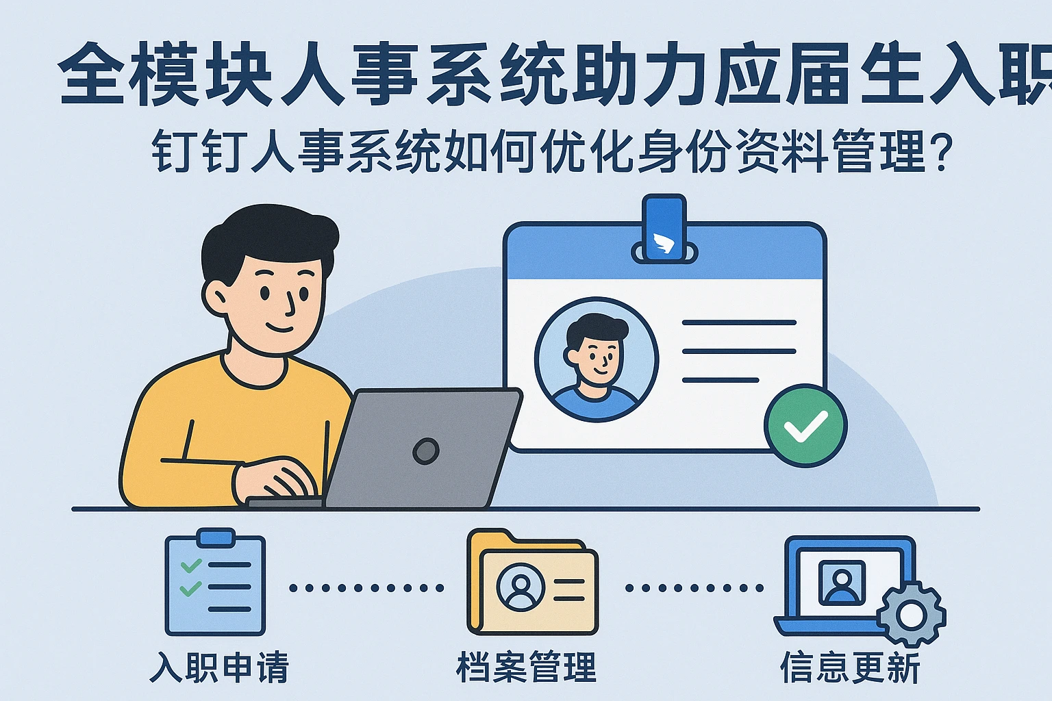 全模块人事系统助力应届生入职，钉钉人事系统如何优化身份资料管理？