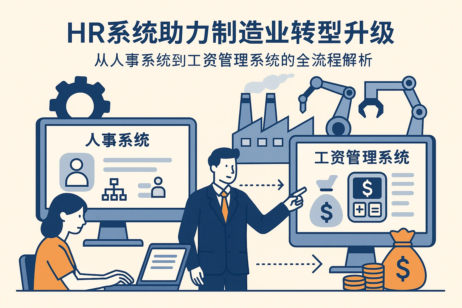 HR系统助力制造业转型升级：从人事系统到工资管理系统的全流程解析