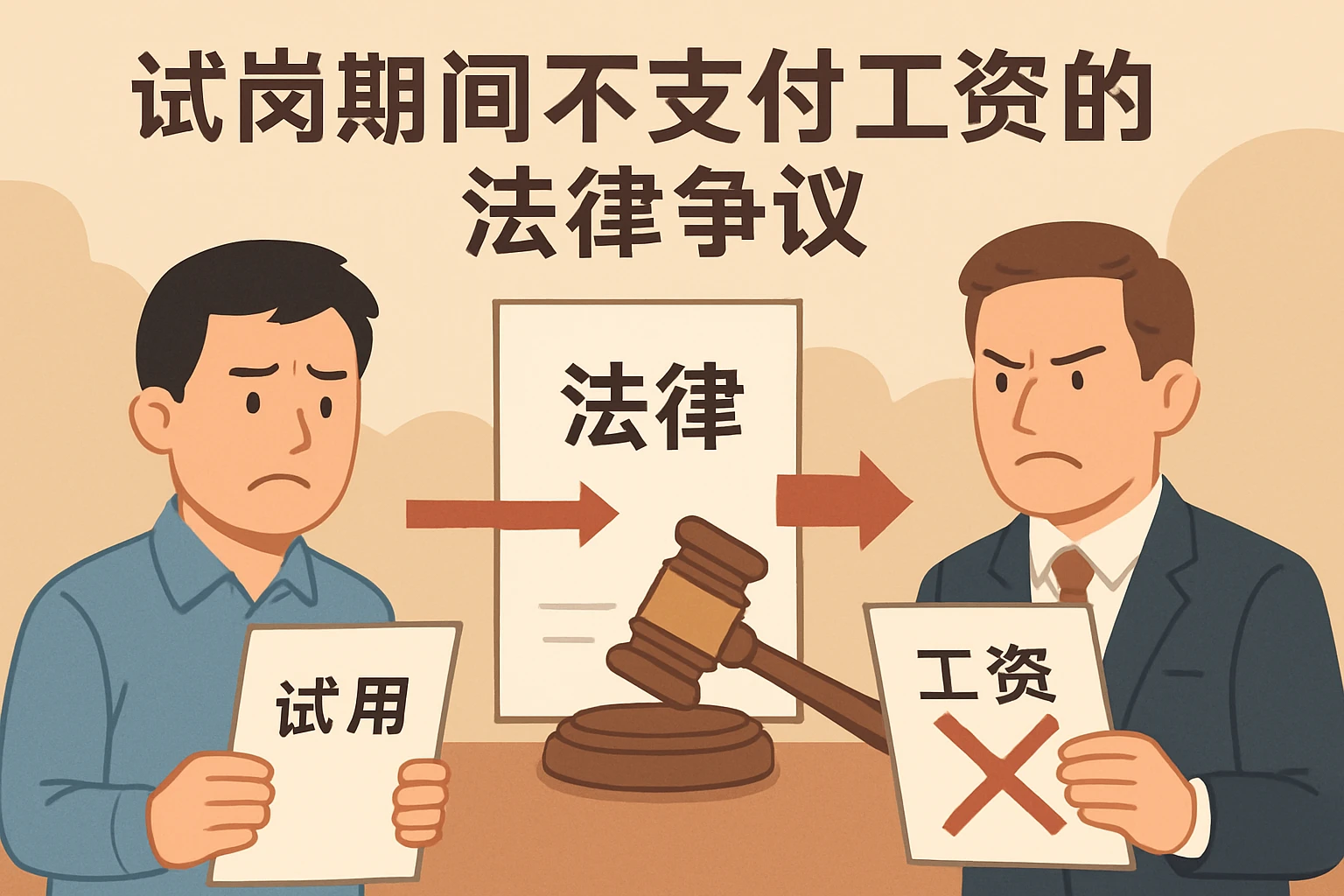 试岗期间不支付工资的法律争议