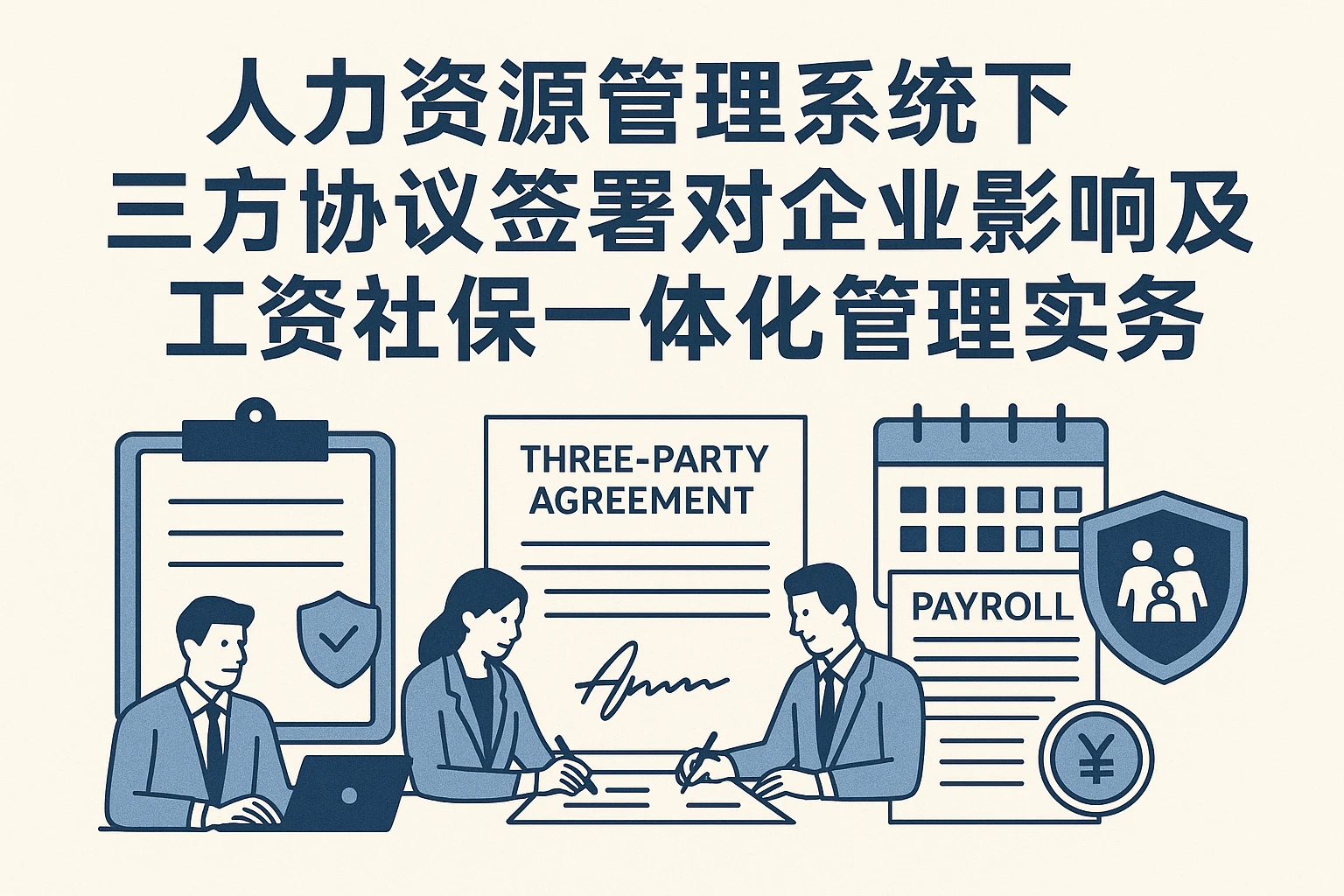人力资源管理系统下三方协议签署对企业影响及工资社保一体化管理实务