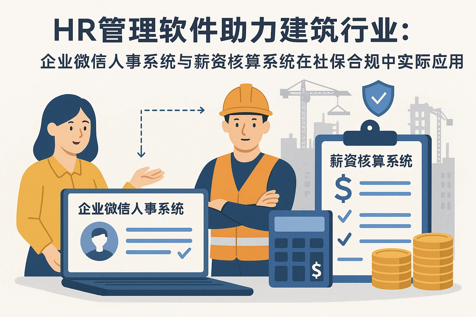 HR管理软件助力建筑行业：企业微信人事系统与薪资核算系统在社保合规中的实际应用