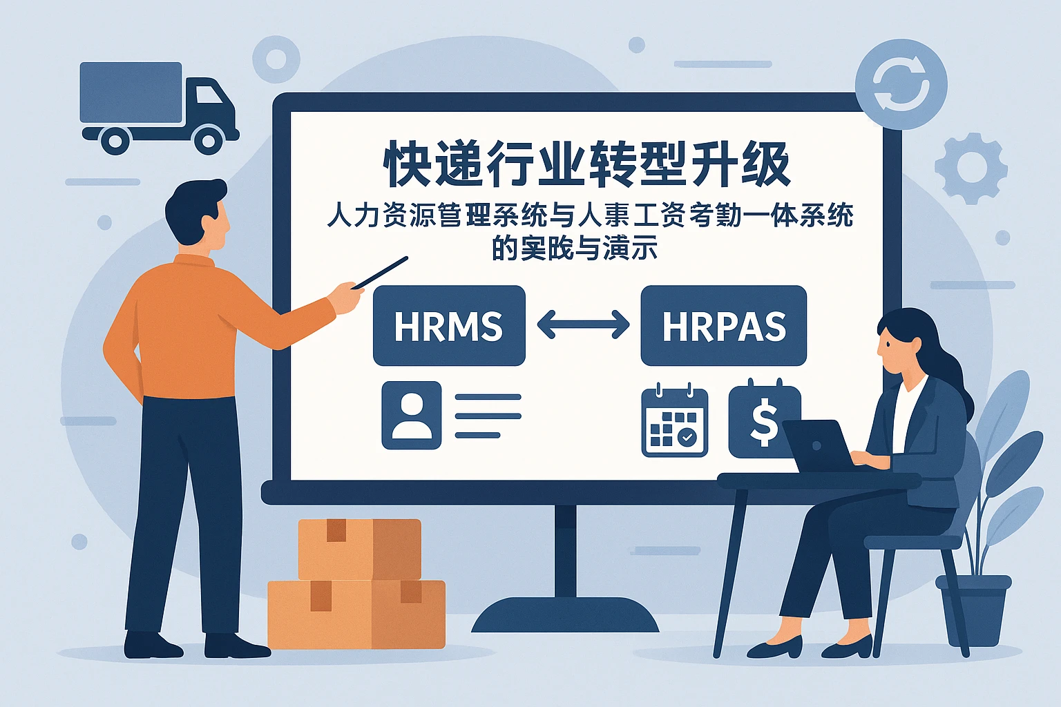 快递行业转型升级：人力资源管理系统与人事工资考勤一体化系统的实践与演示