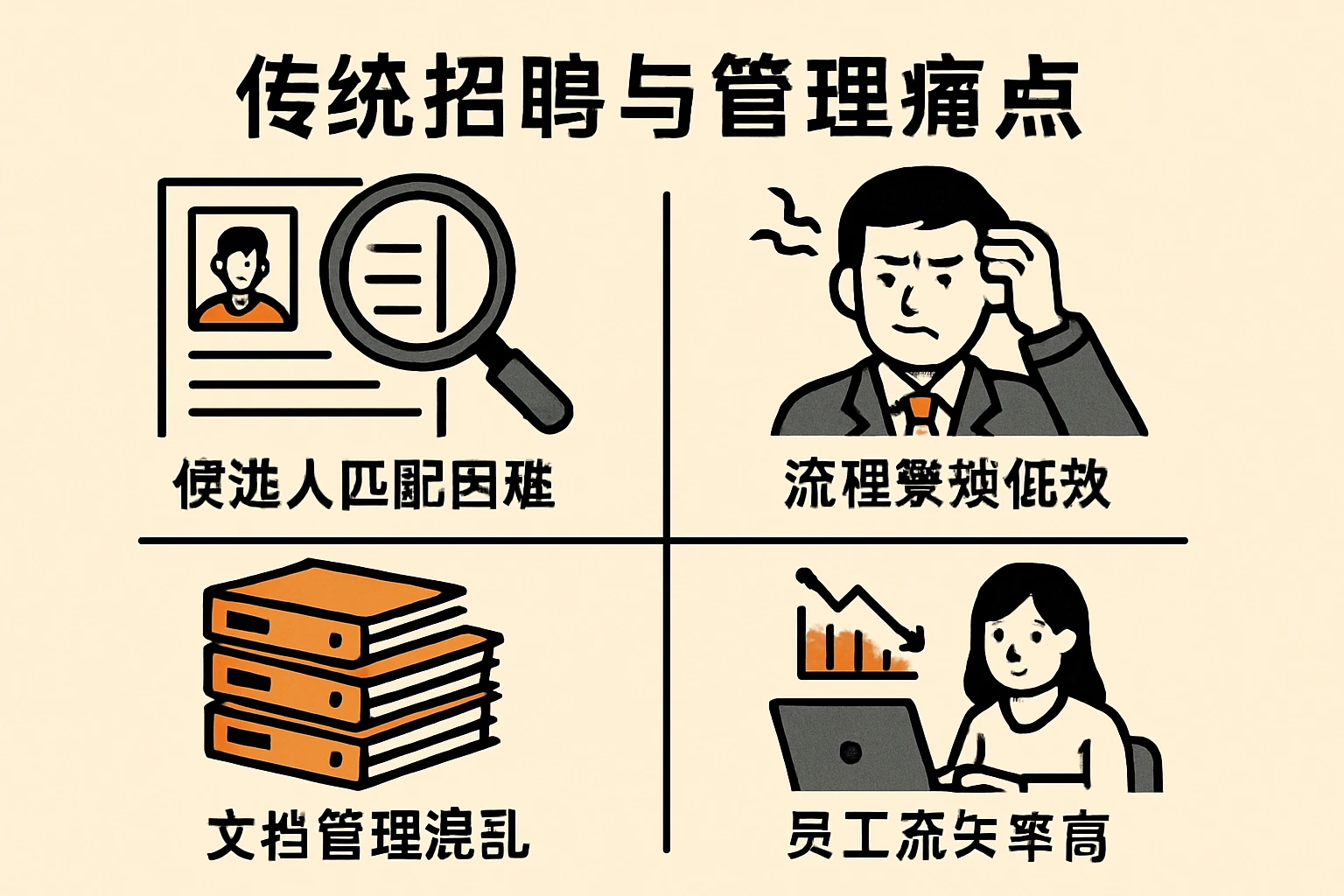 传统招聘与管理痛点