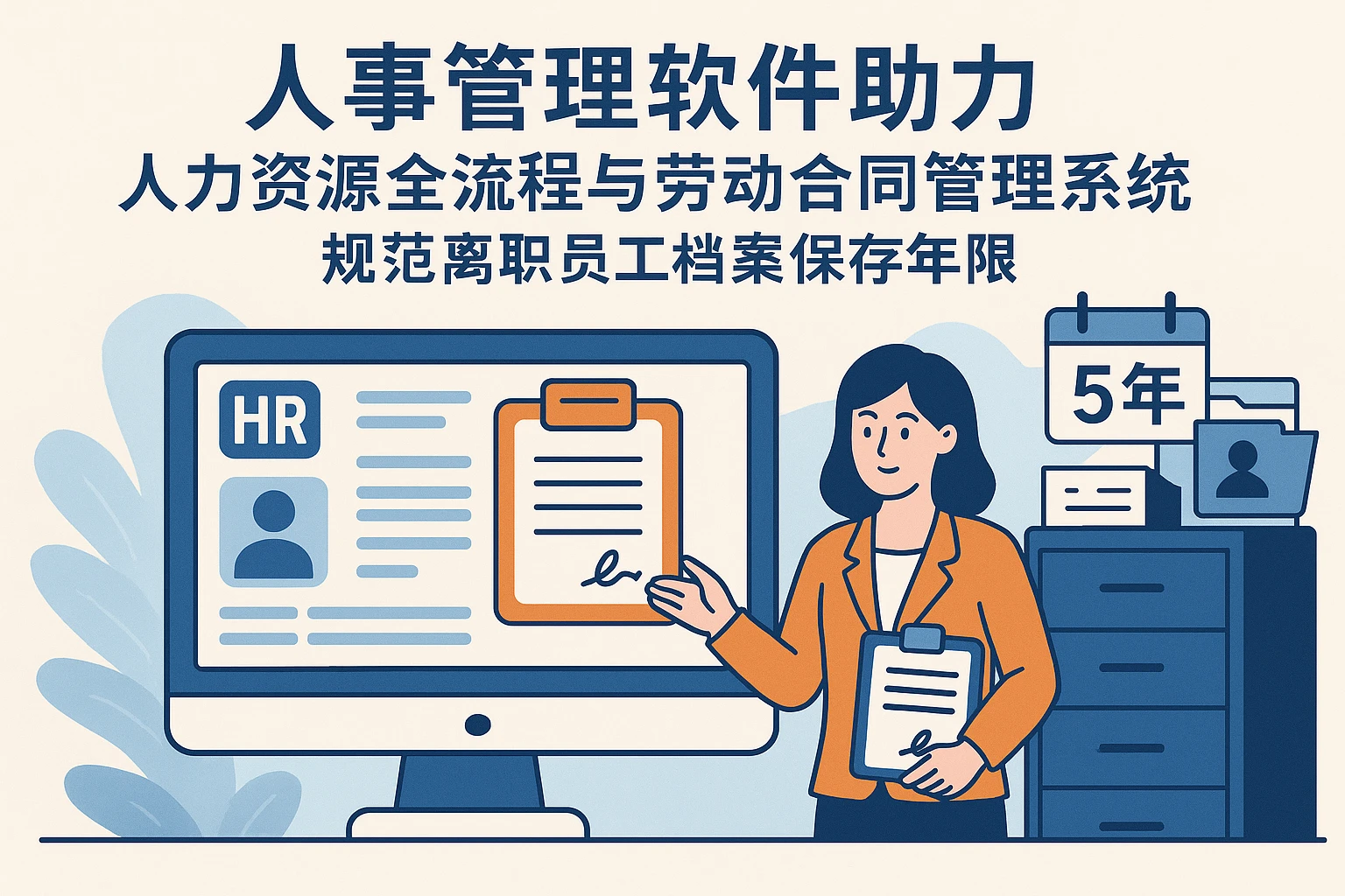 人事管理软件助力人力资源全流程与劳动合同管理系统，规范离职员工档案保存年限
