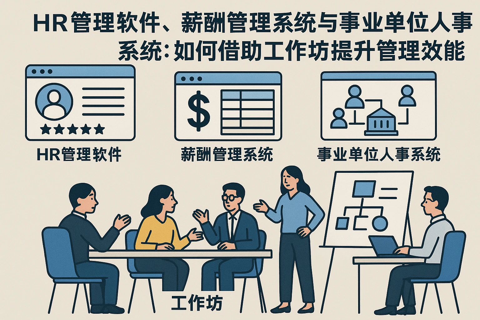 HR管理软件、薪酬管理系统与事业单位人事系统：如何借助工作坊提升管理效能