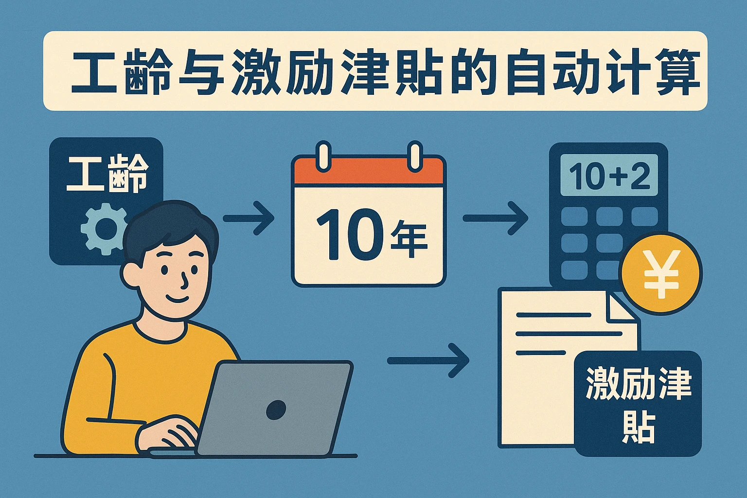 工龄与激励津贴的自动计算