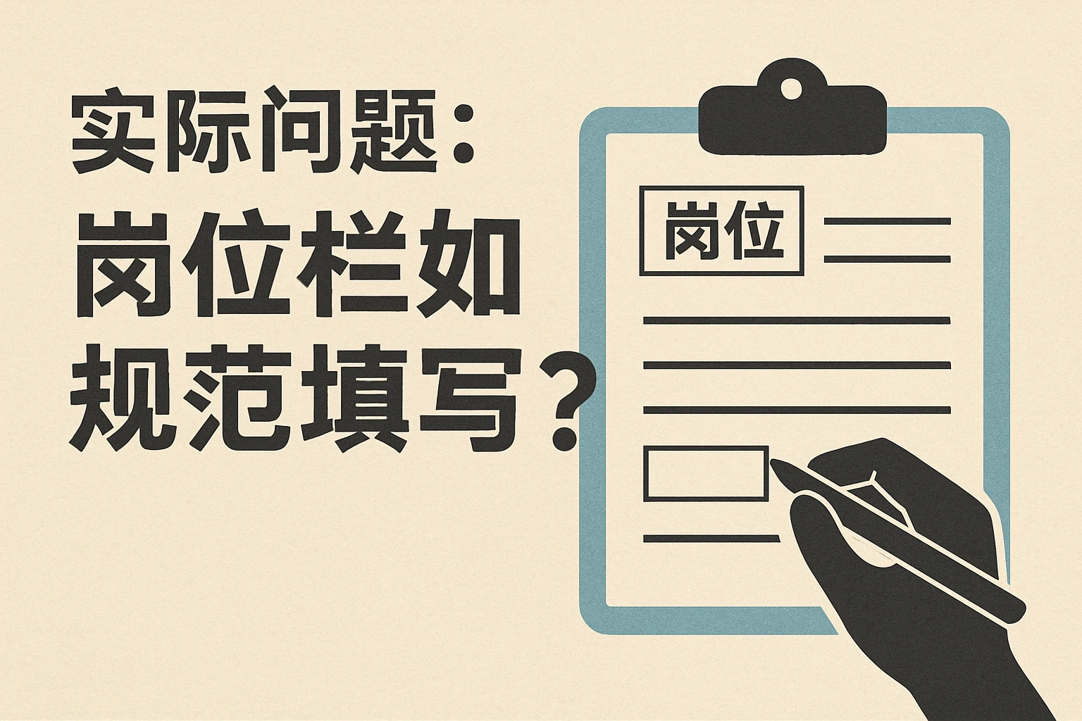 实际问题：岗位栏如何规范填写