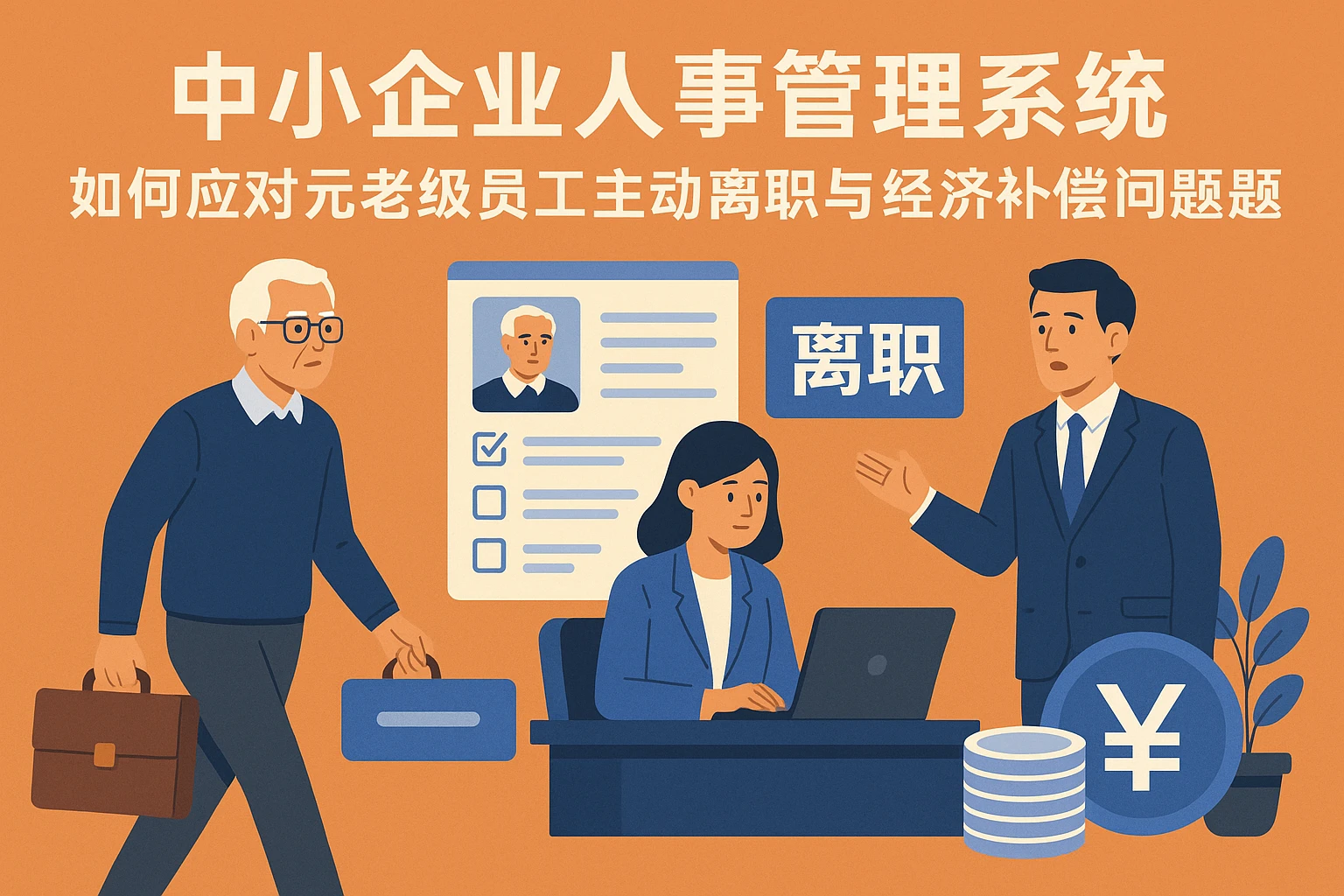 中小企业人事管理系统如何应对元老级员工主动离职与经济补偿问题