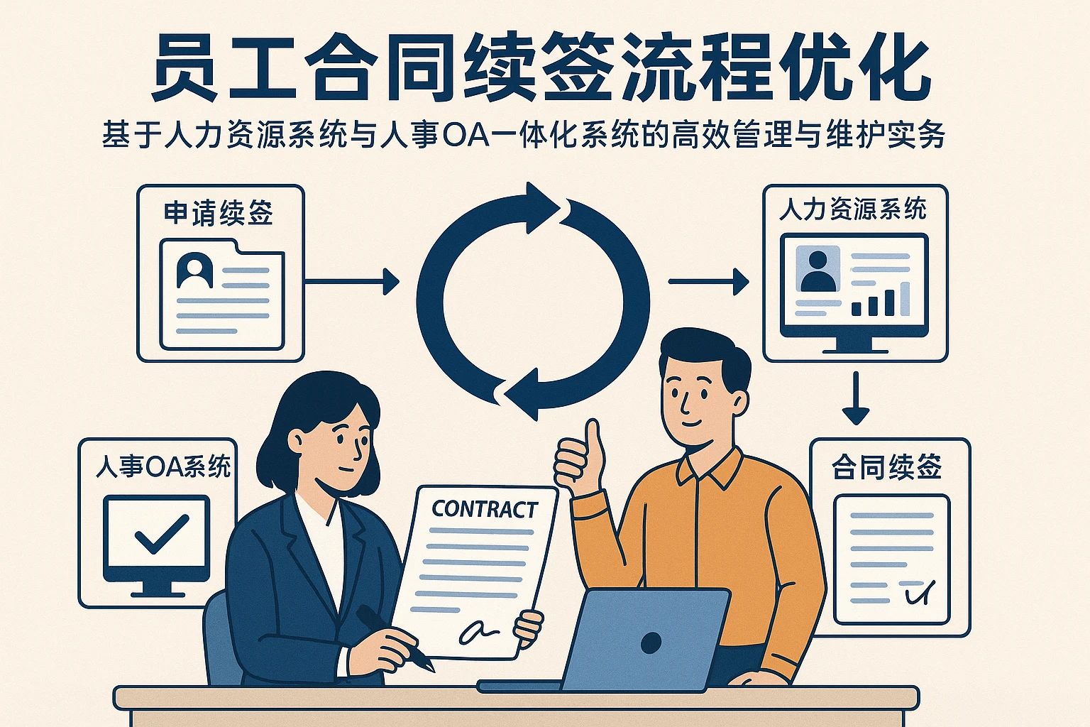 员工合同续签流程优化：基于人力资源系统与人事OA一体化系统的高效管理与维护实务