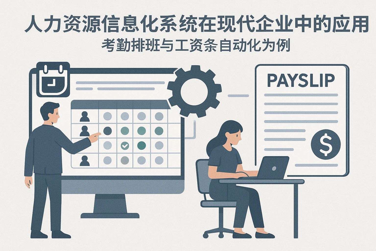 人力资源信息化系统在现代企业中的应用：考勤排班与工资条自动化为例