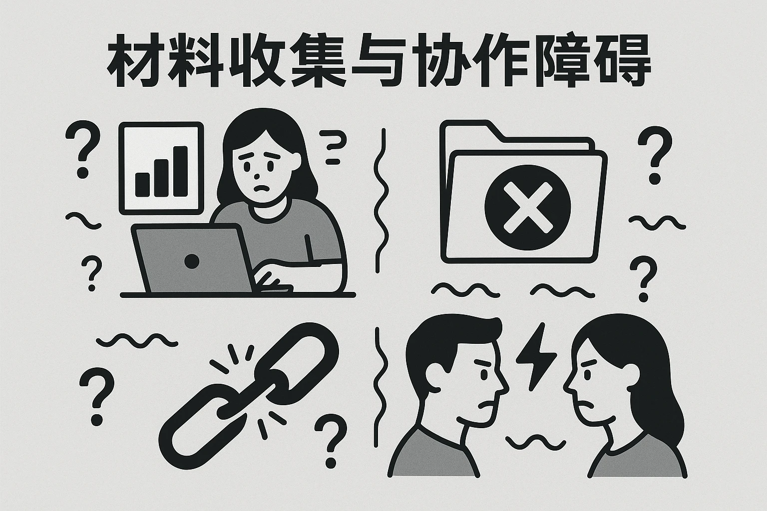 材料收集与协作障碍