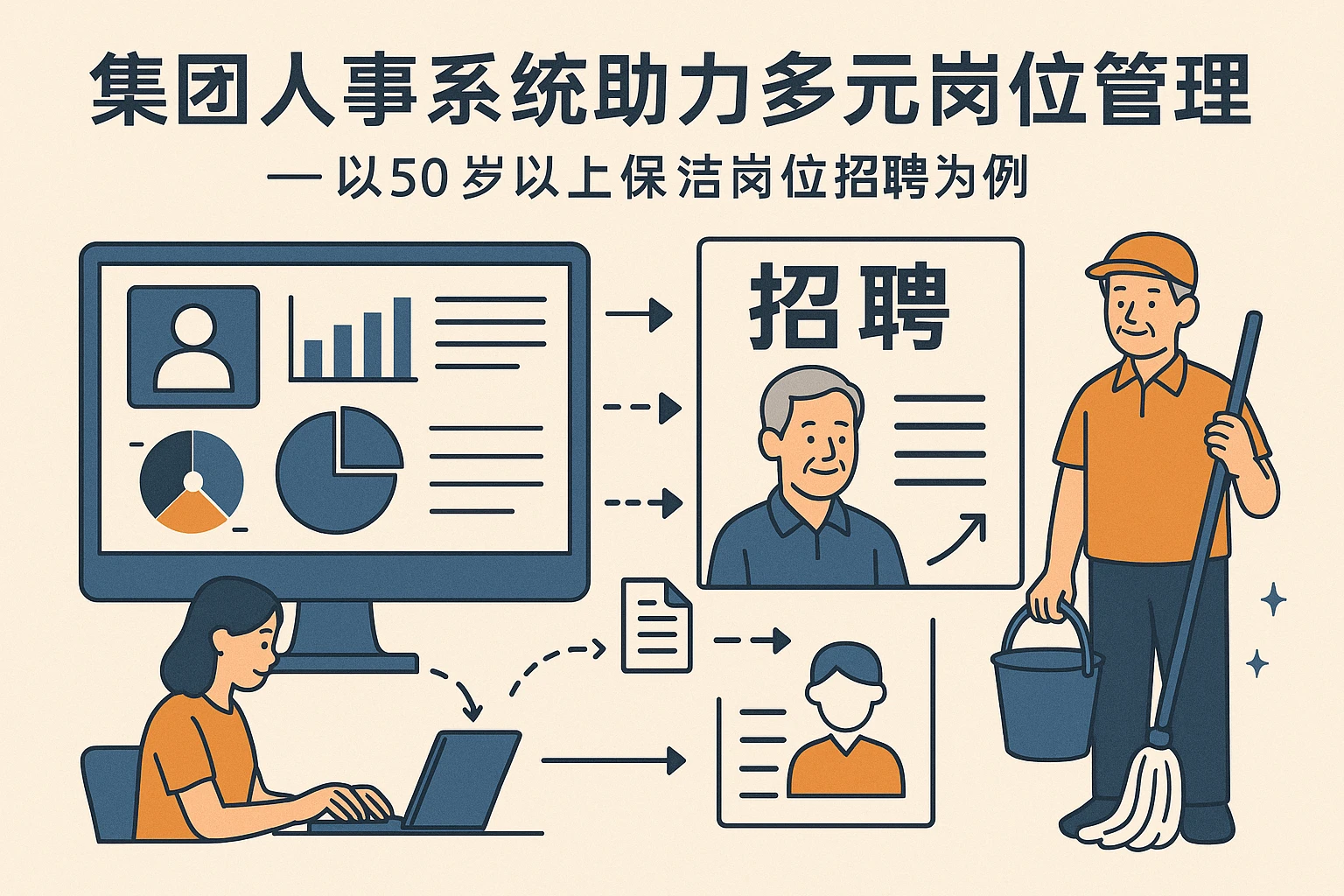 集团人事系统助力多元岗位管理——以50岁以上保洁岗位招聘为例