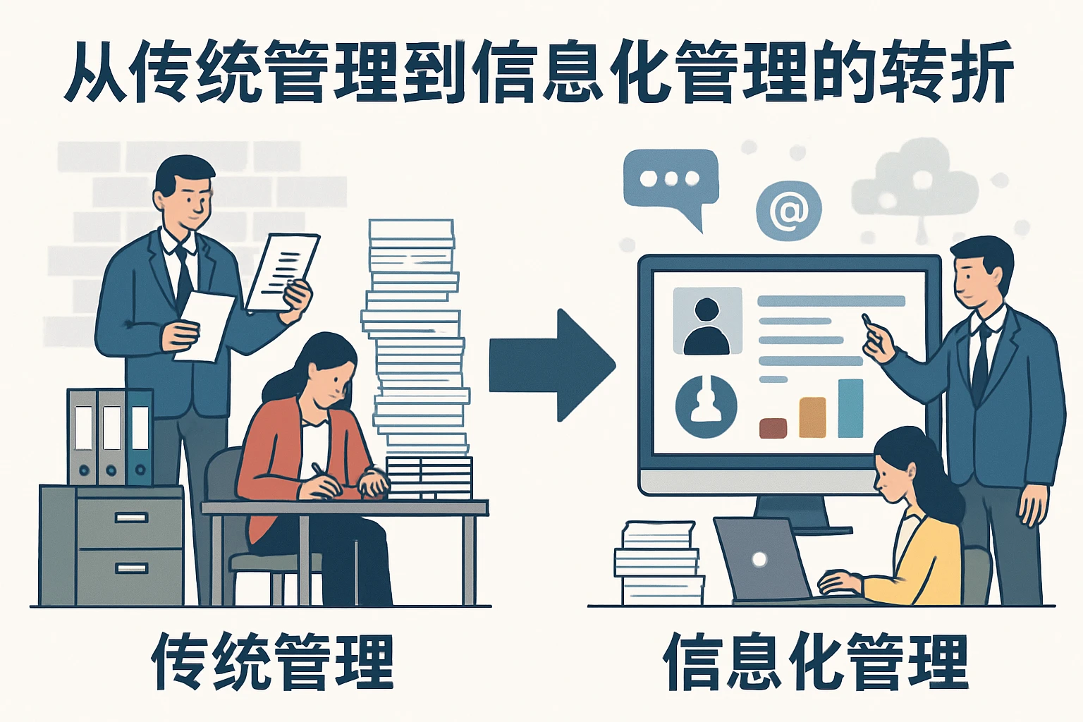 从传统管理到信息化管理的转折