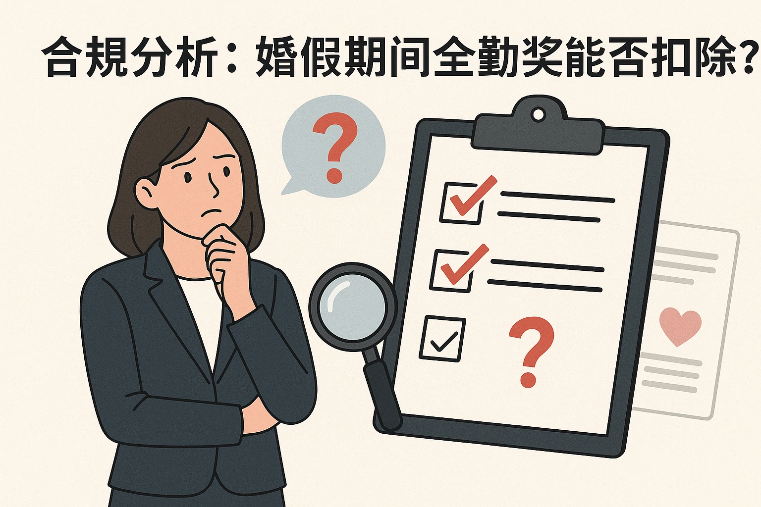 合规分析：婚假期间全勤奖能否扣除？