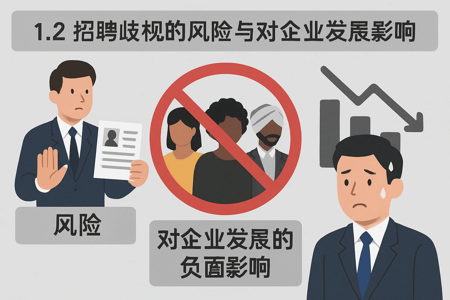 1.2 招聘歧视的风险与对企业发展的负面影响