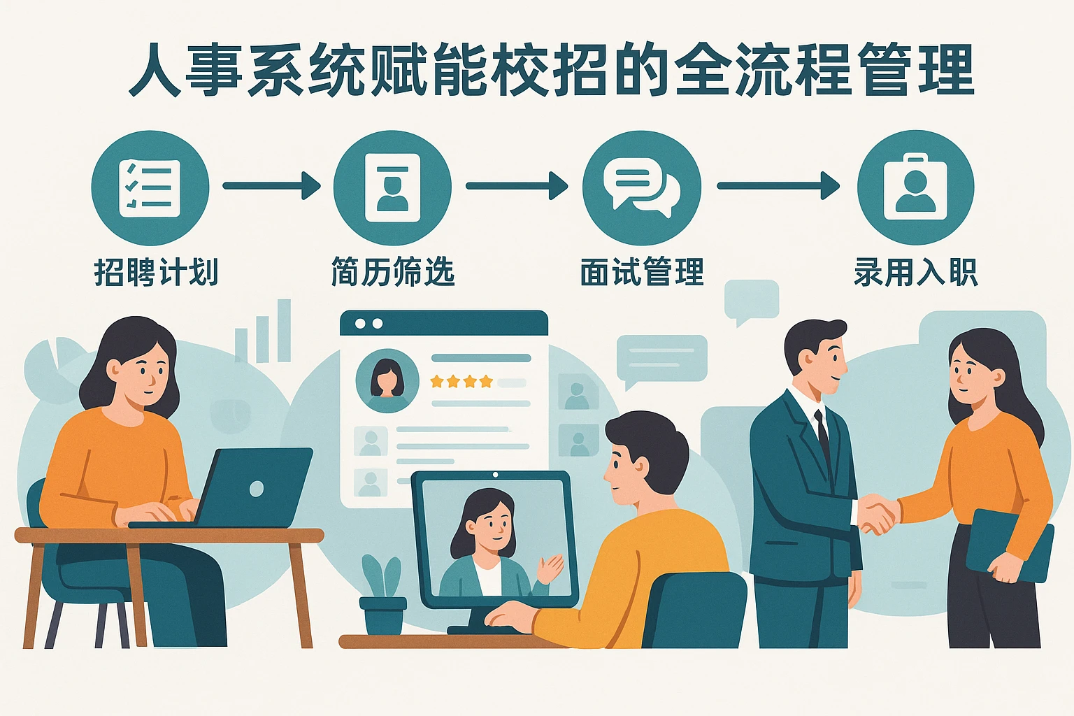 人事系统赋能校招的全流程管理