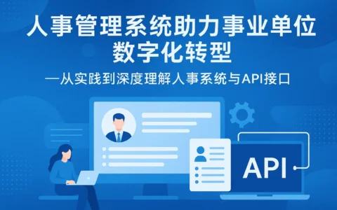 人事管理系统助力事业单位数字化转型——从实践到深度理解人事系统与API接口