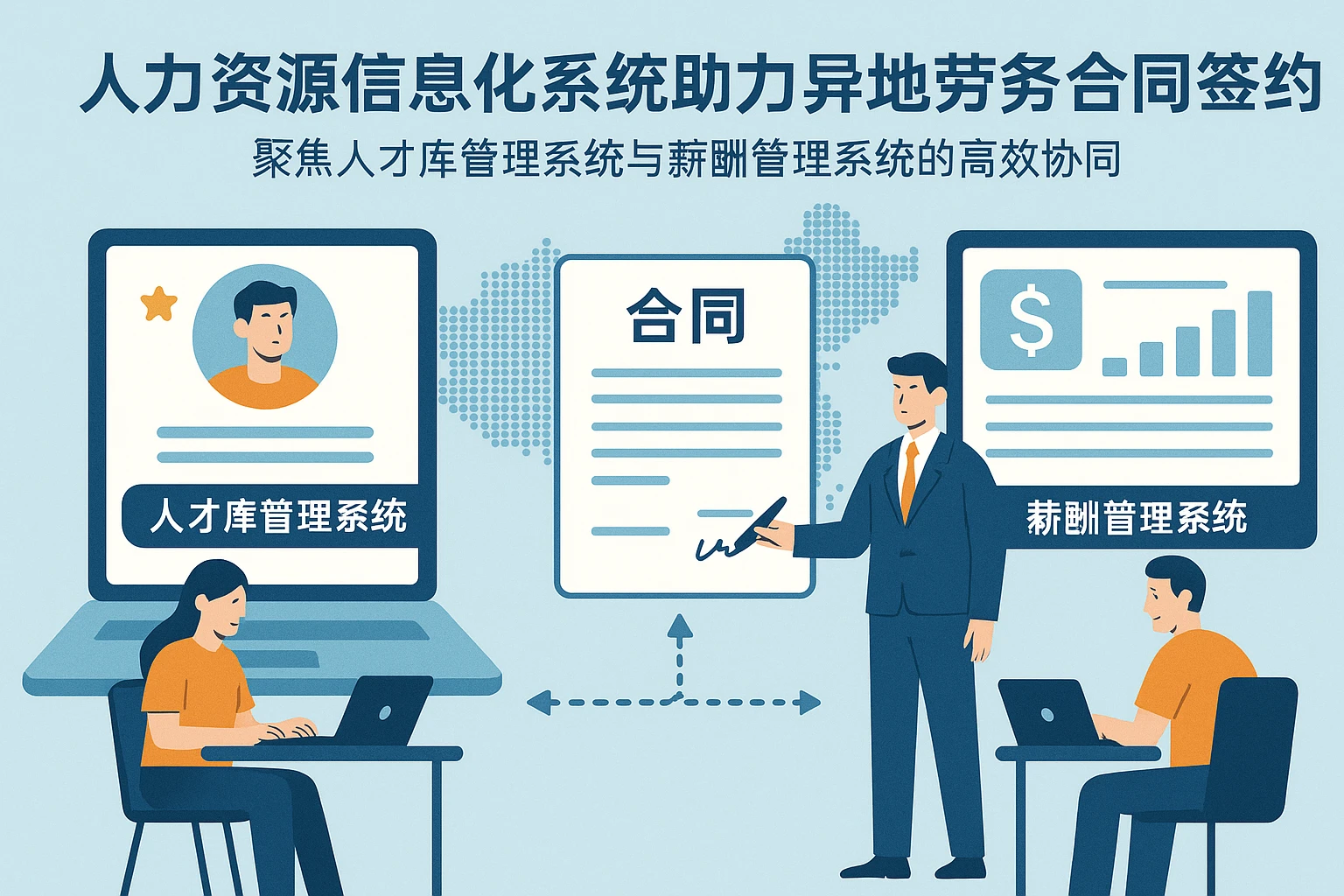 人力资源信息化系统助力异地劳务合同签约与管理——聚焦人才库管理系统与薪酬管理系统的高效协同