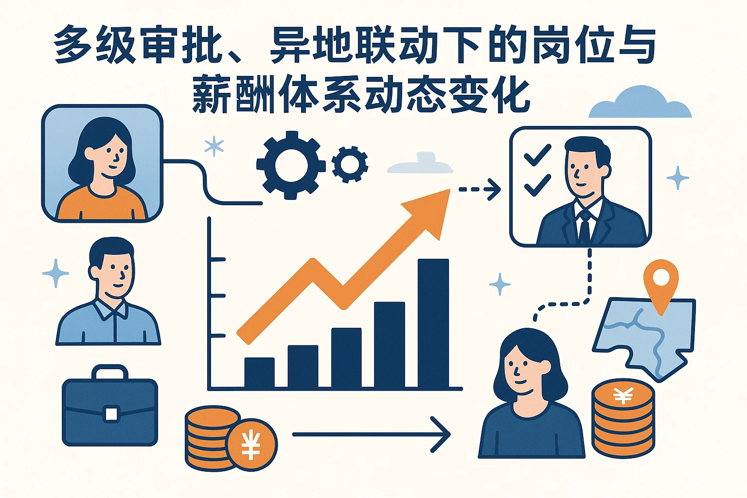 多级审批、异地联动下的岗位与薪酬体系动态变化