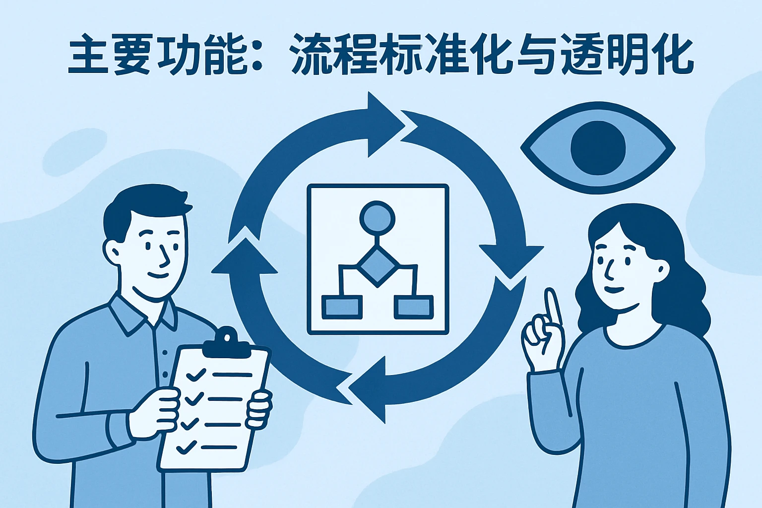 主要功能：流程标准化与透明化