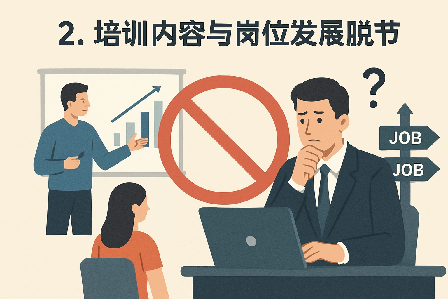 2. 培训内容与岗位发展脱节