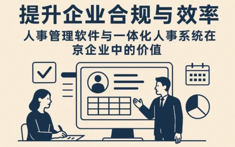 提升企业合规与效率——人事管理软件与一体化人事系统在京企业中的价值