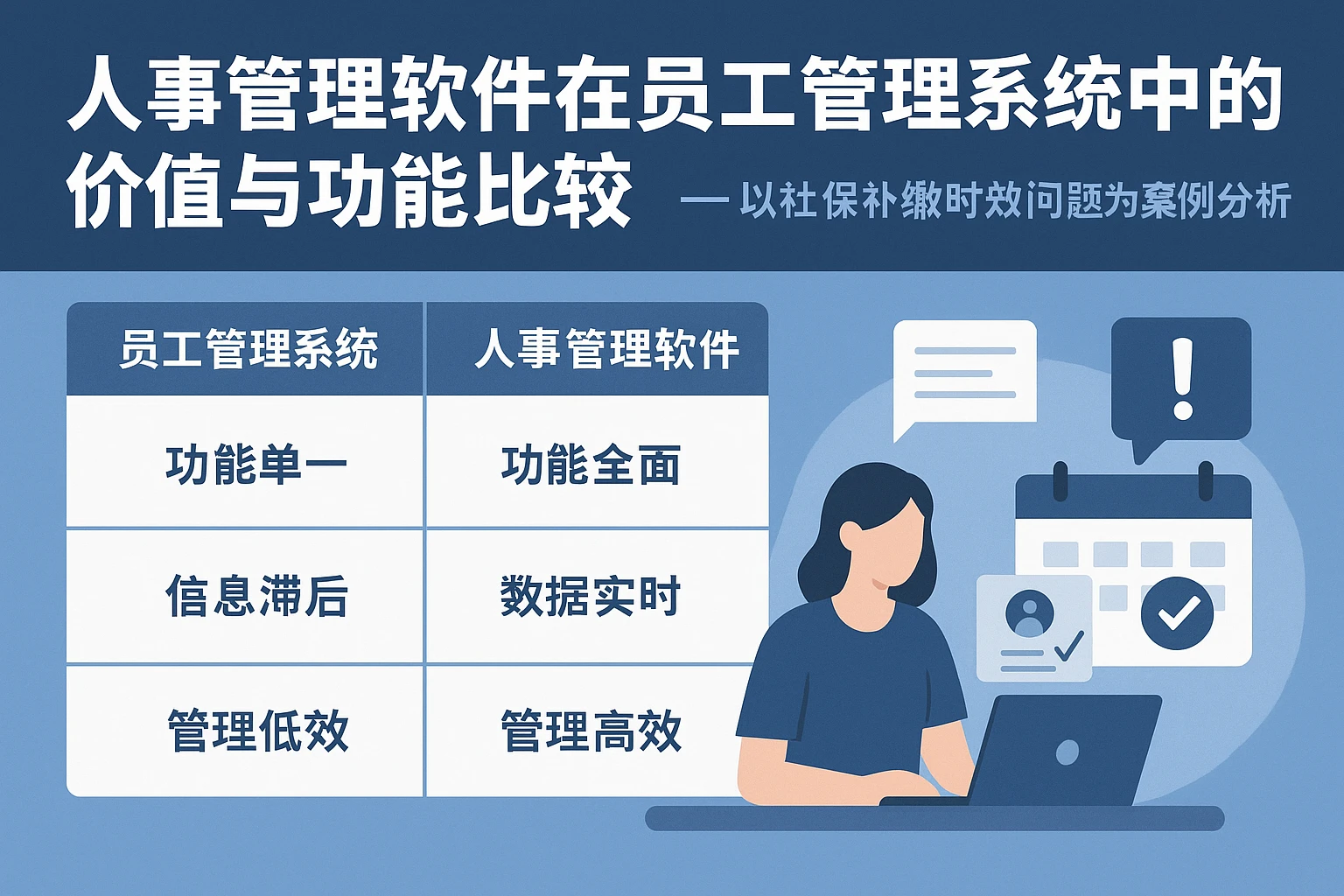 人事管理软件在员工管理系统中的价值与功能比较 —— 以社保补缴时效问题为案例分析
