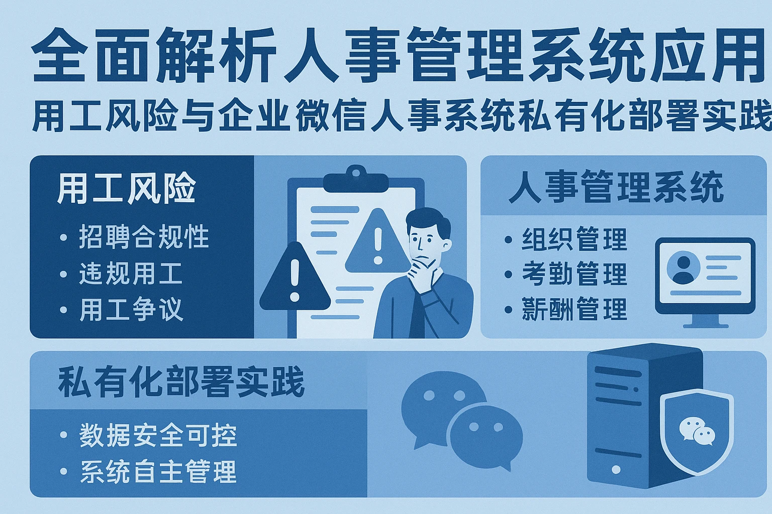 全面解析人事管理系统应用：用工风险与企业微信人事系统私有化部署实践