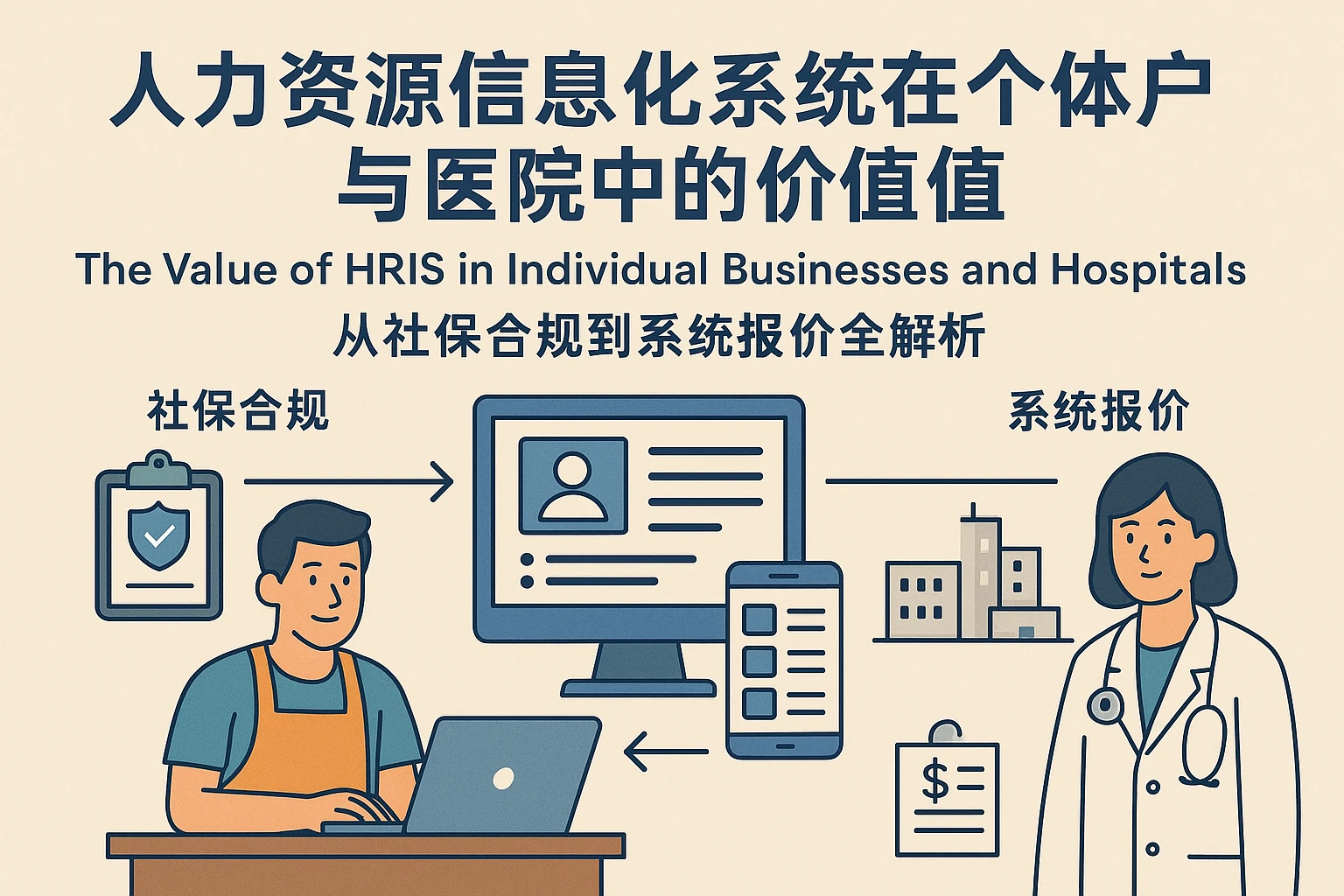 人力资源信息化系统在个体户与医院中的价值：从社保合规到系统报价全解析