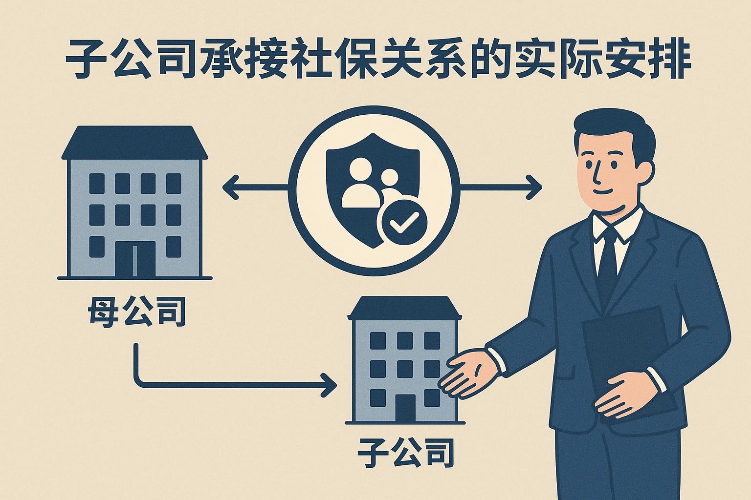 子公司承接社保关系的实际安排