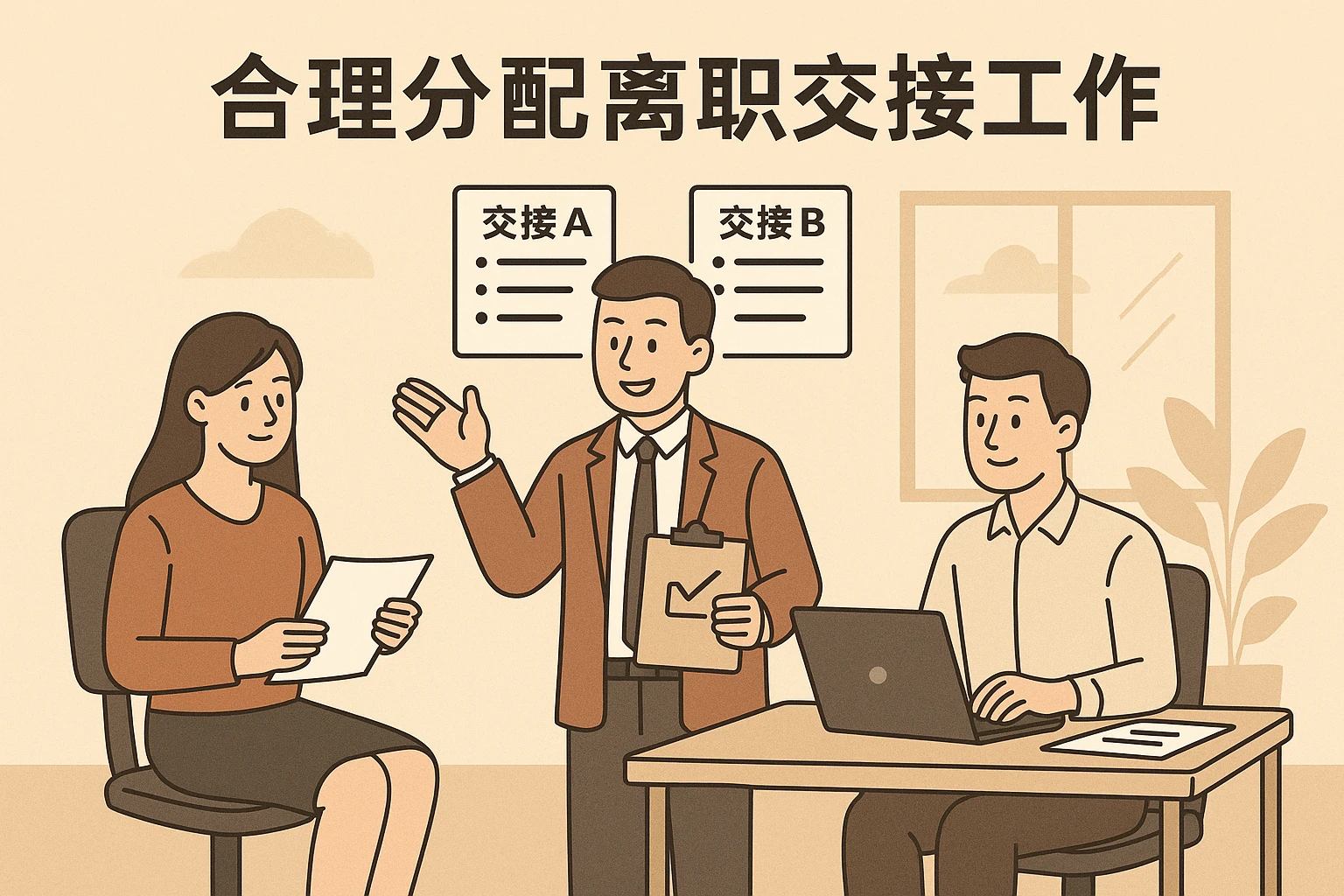 合理分配离职交接工作