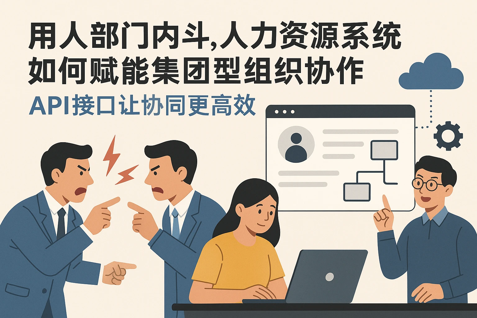 用人部门内斗，人力资源系统如何赋能集团型组织协作——API接口让协同更高效
