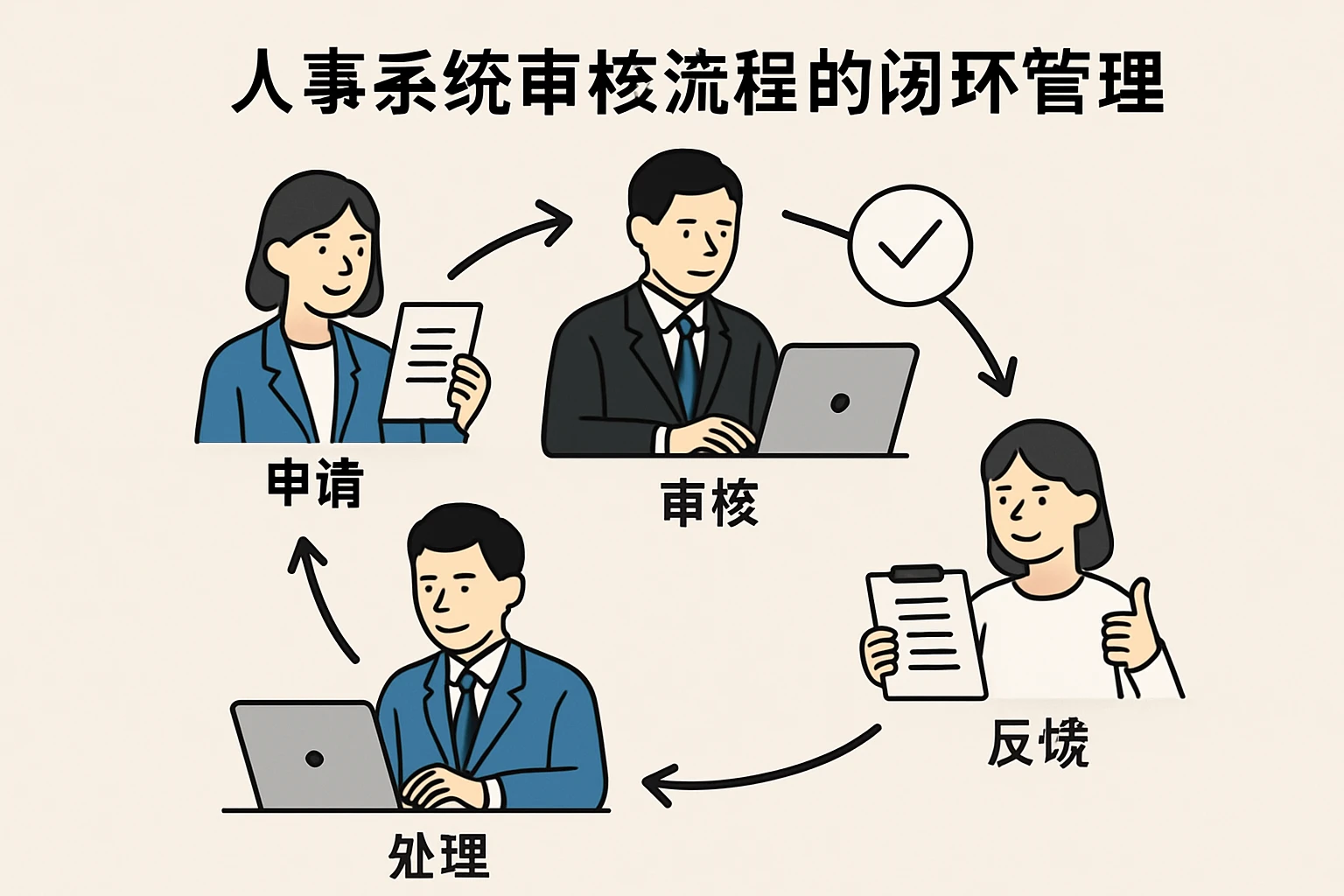 人事系统审核流程的闭环管理