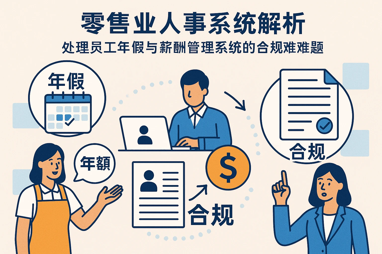 零售业人事系统解析：处理员工年假与薪酬管理系统的合规难题