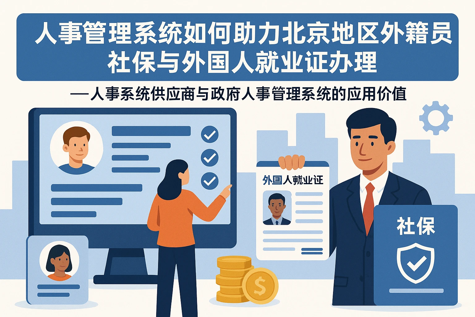 人事管理系统如何助力北京地区外籍员工社保与外国人就业证办理——人事系统供应商与政府人事管理系统的应用价值