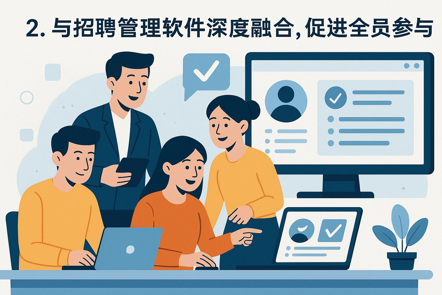 2. 与招聘管理软件深度融合，促进全员参与