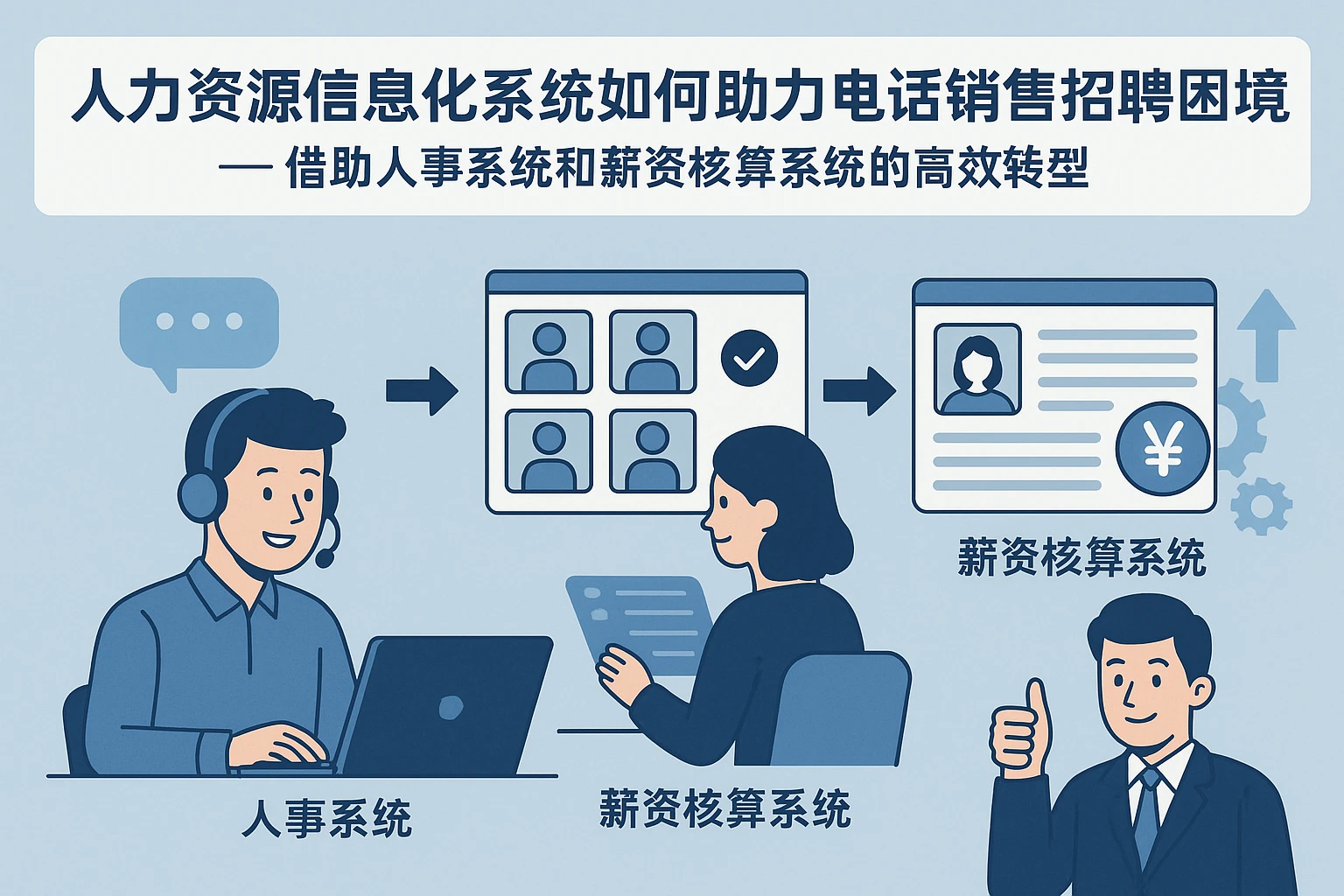 人力资源信息化系统如何助力电话销售招聘困境——借助人事系统和薪资核算系统的高效转型