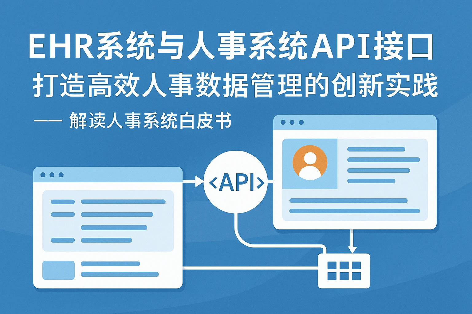 EHR系统与人事系统API接口：打造高效人事数据管理的创新实践 —— 解读人事系统白皮书