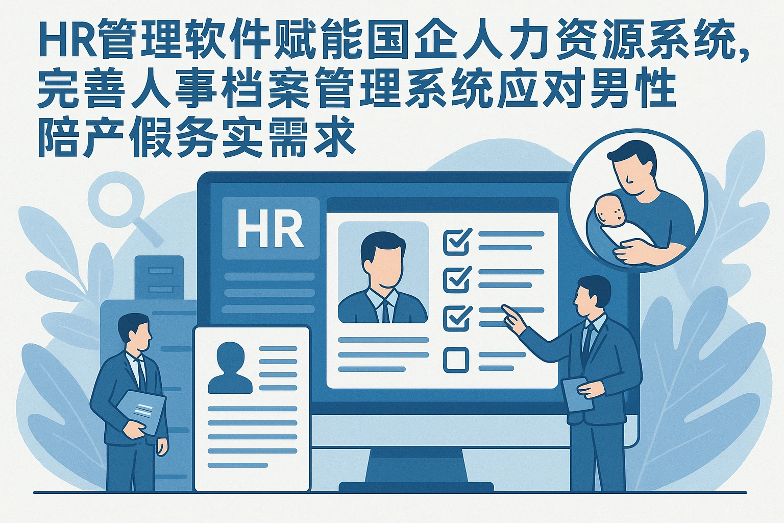 HR管理软件赋能国企人力资源系统,完善人事档案管理系统应对男性陪产假务实需求