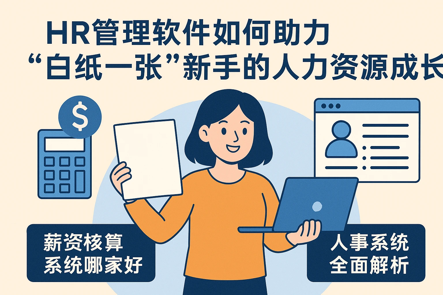 HR管理软件如何助力“白纸一张”新手的人力资源成长 —— 薪资核算系统与人事系统哪家好全面解析