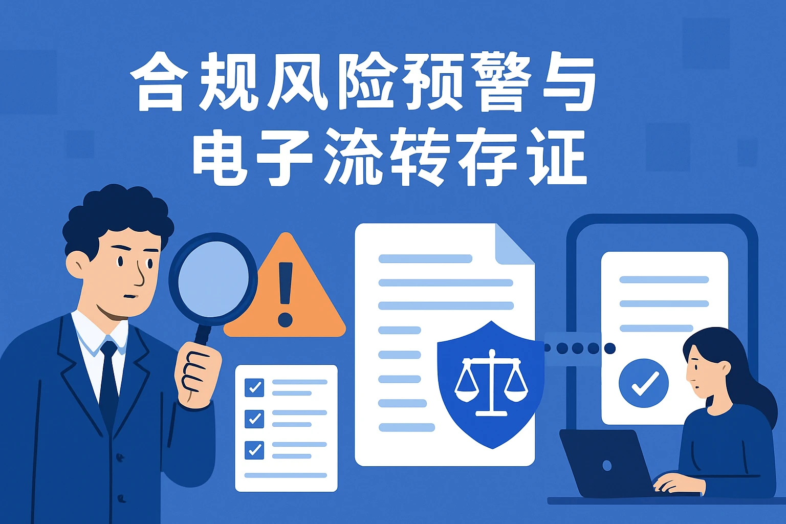 合规风险预警与电子流转存证