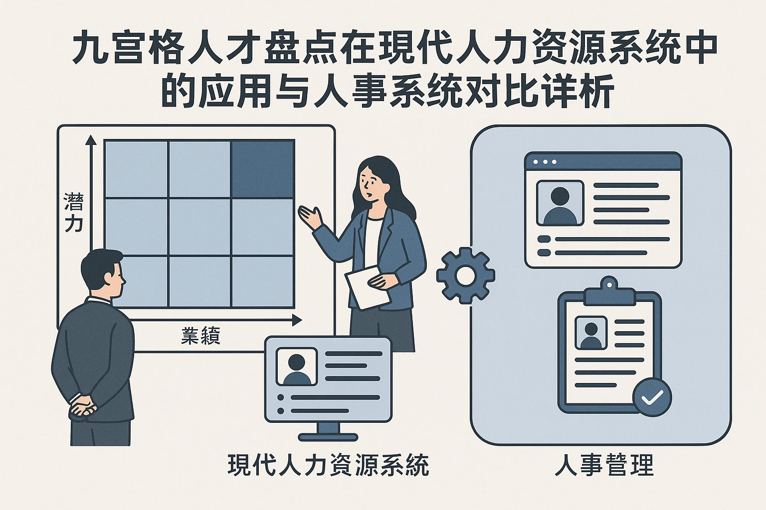 九宫格人才盘点在现代人力资源系统中的应用与人事系统对比详析