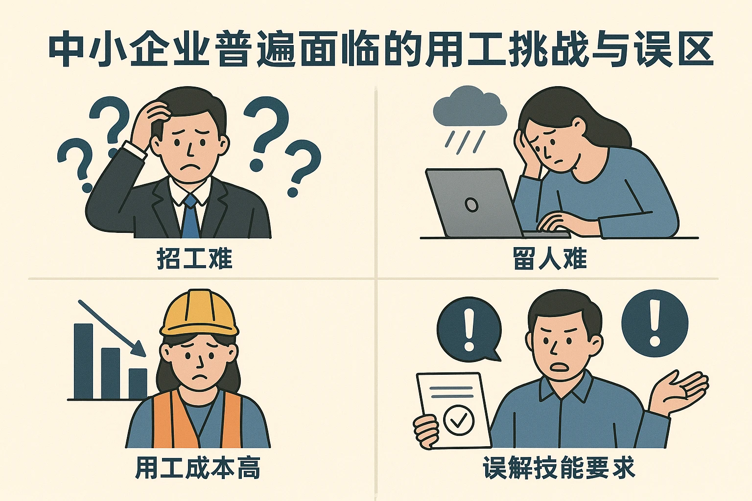 中小企业普遍面临的用工挑战与误区