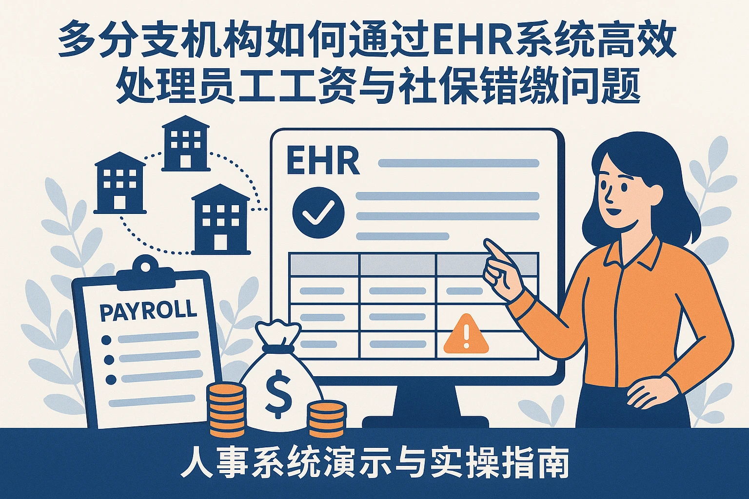 多分支机构如何通过EHR系统高效处理员工工资与社保错缴问题——人事系统演示与实操指南
