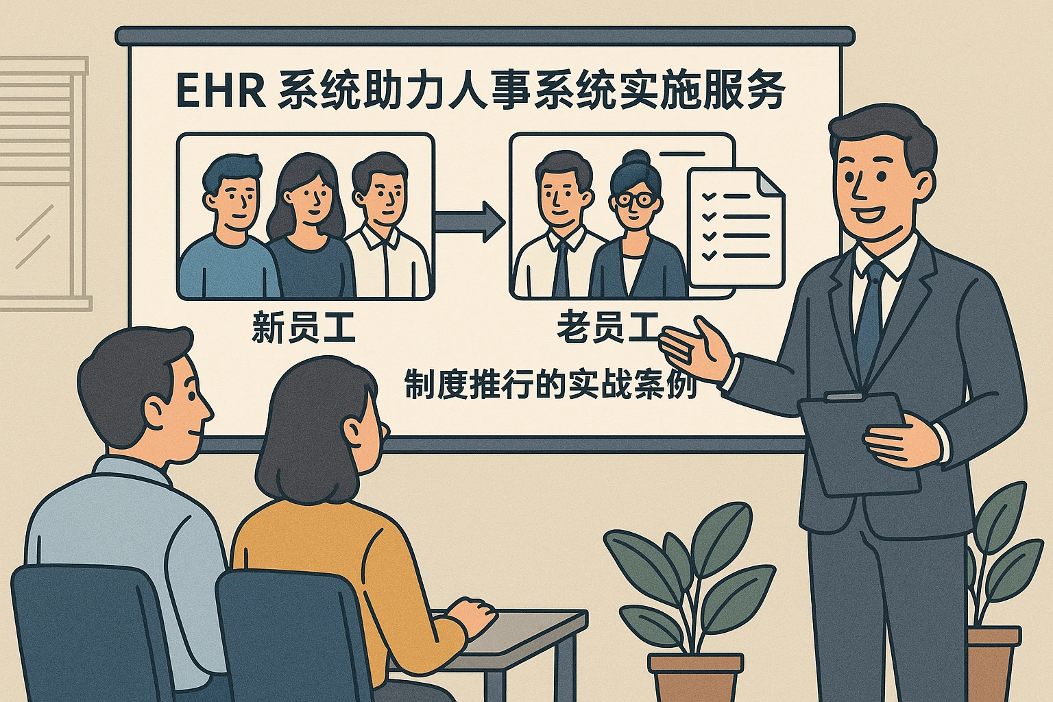 EHR系统助力人事系统实施服务：新老员工融合与制度推行的实战案例