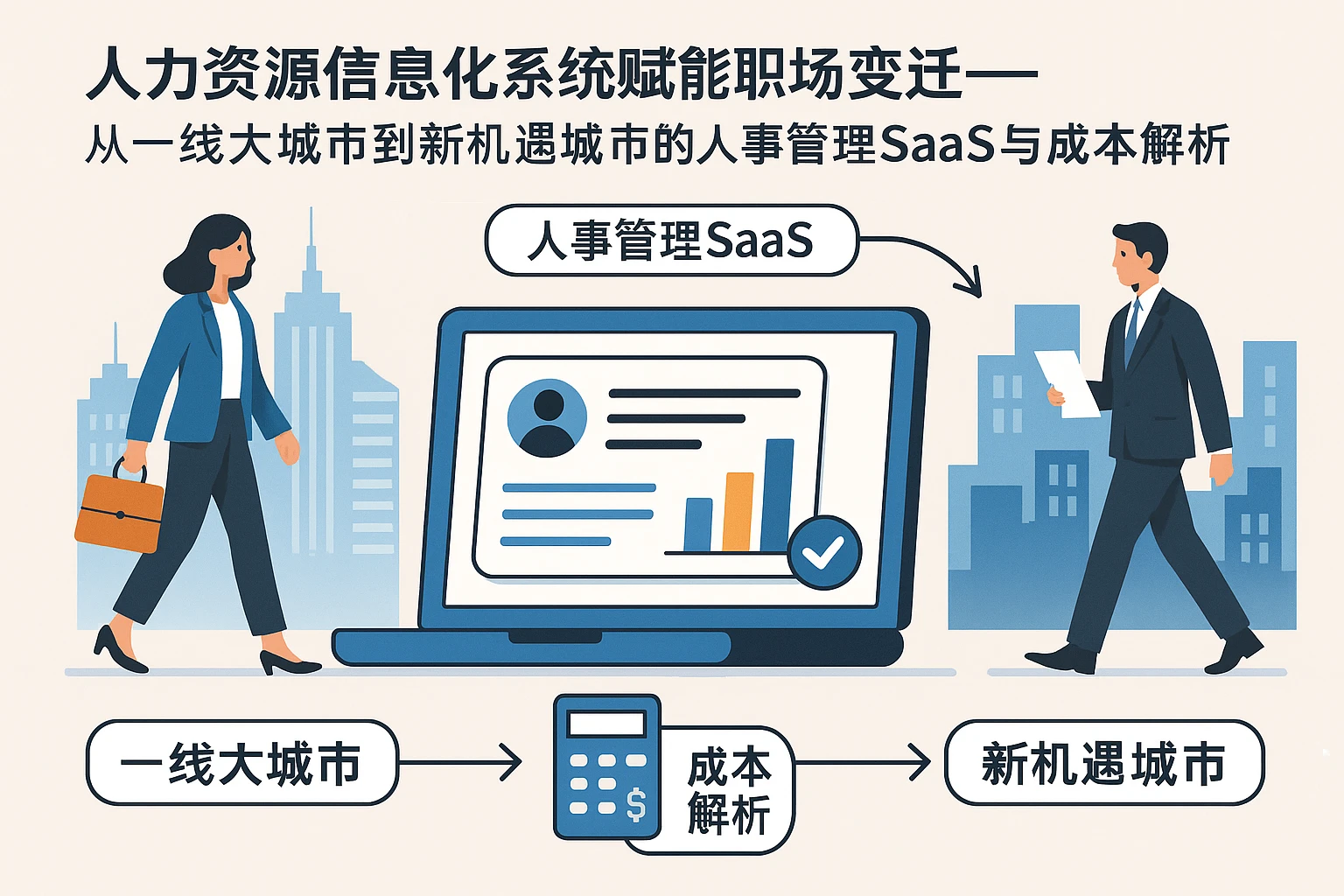 人力资源信息化系统赋能职场变迁——从一线大城市到新机遇城市的人事管理SaaS与成本解析