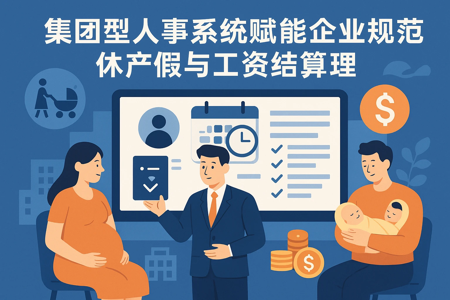集团型人事系统赋能企业规范休产假与工资结算管理