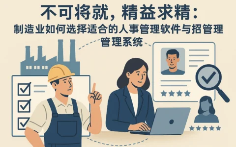 不可将就，精益求精：制造业如何选择适合的人事管理软件与招聘管理系统