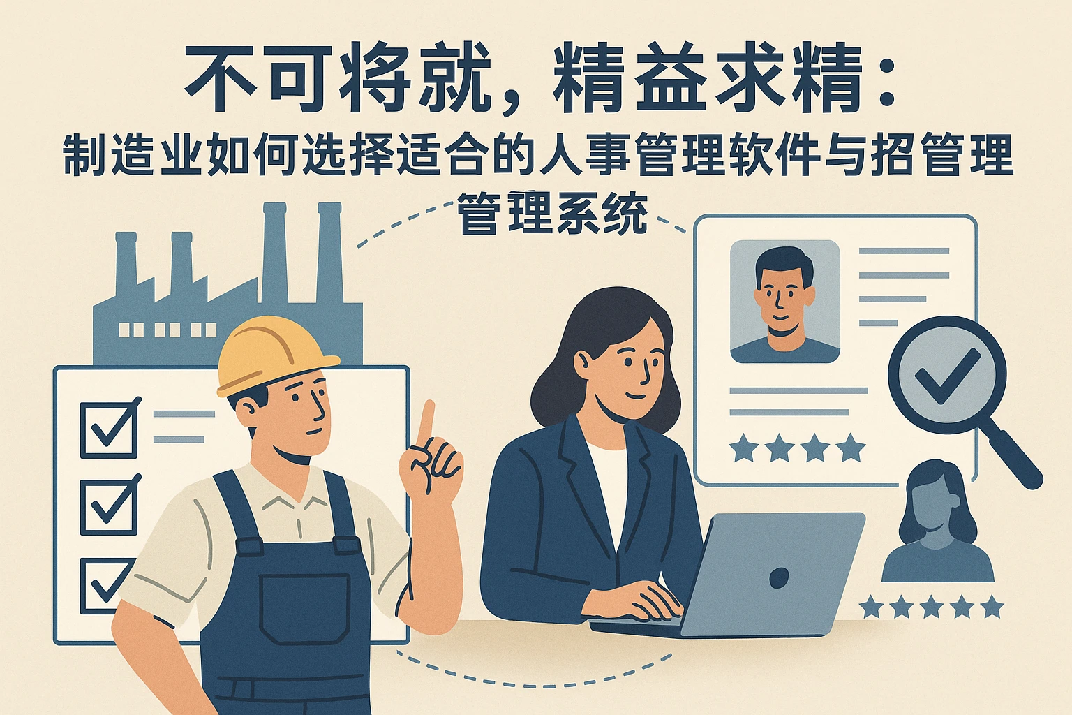 不可将就，精益求精：制造业如何选择适合的人事管理软件与招聘管理系统