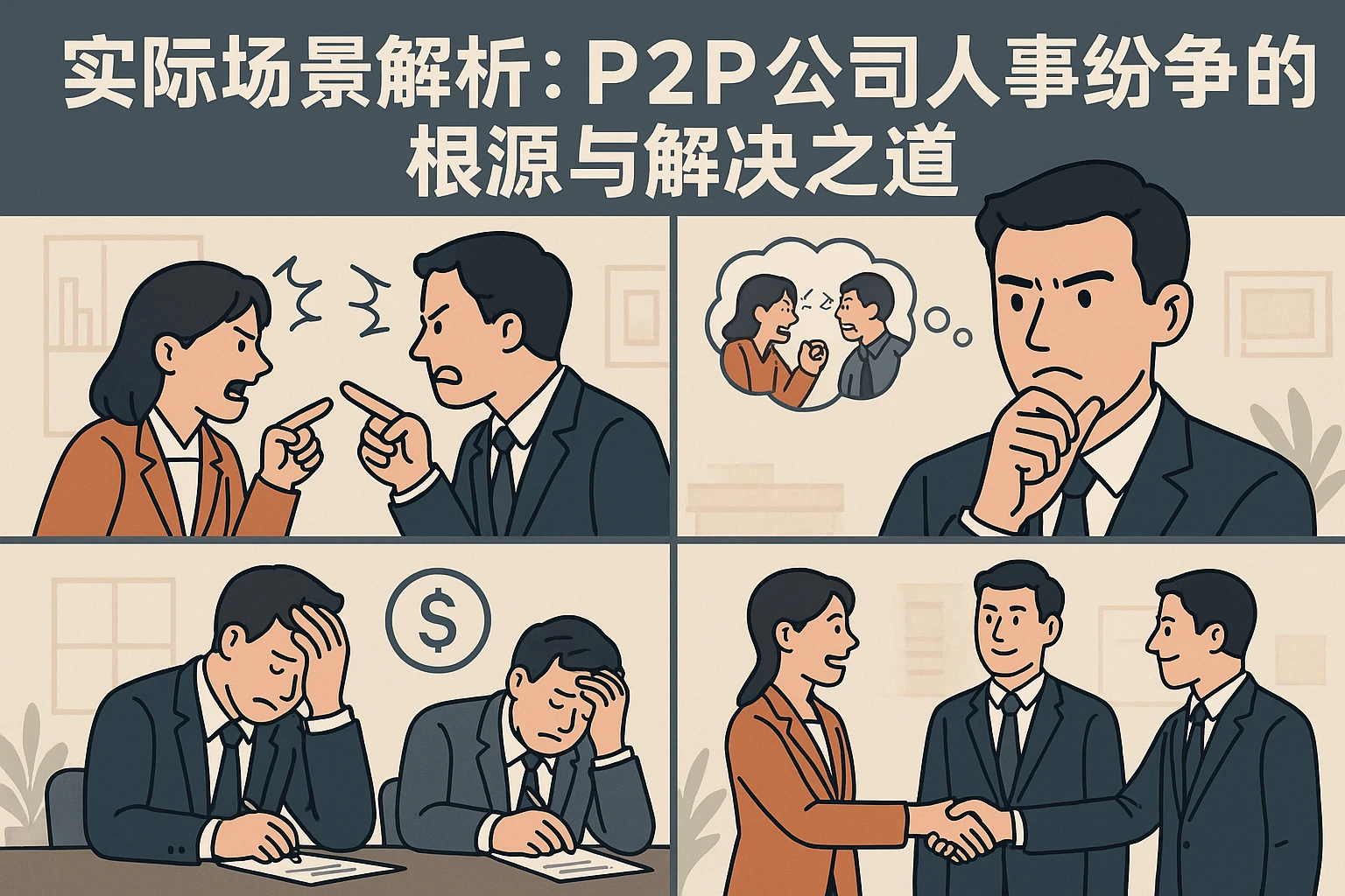 实际场景解析：P2P公司人事纷争的根源与解决之道